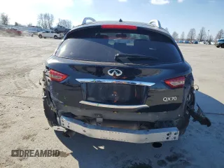 2014 Infiniti QX70 with VIN JN8CS1MU7EM450274, listed as a Copart auction lot 42516735 with 173,483 mi miles and Salvage Title. Bid and sale history available at DreamBid. Image 6.