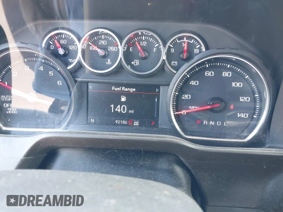 2021 Chevrolet Silverado 1500 LT with VIN 3GCUYDET1MG100713, listed as a IAAI auction lot 41854330 with 92,186 mi miles. Bid and sale history available at carsss.com. Image 14.
