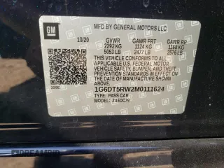 2021 Cadillac CT5 Premium Luxury with VIN 1G6DT5RW2M0111624, listed as a Copart auction lot 60633765 with 13,268 mi miles and Salvage title. Bid and sale history available at DreamBid. Image 12.