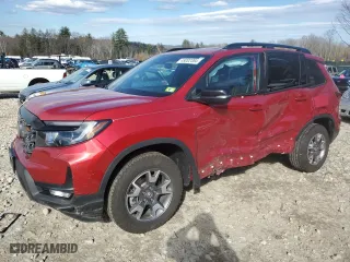 2023 Honda Passport TrailSport with VIN 5FNYF8H61PB029379, listed as a Copart auction lot 49202384 with 15,688 mi miles and Salvage Title. Bid and sale history available at carsss.com. Image 1.