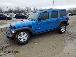 2023 Jeep Wrangler Sport S with VIN 1C4HJXDG9PW543144, listed as a Copart auction lot 43745495 with 36,989 mi miles and Salvage Title. Bid and sale history available at DreamBid. Image 1.