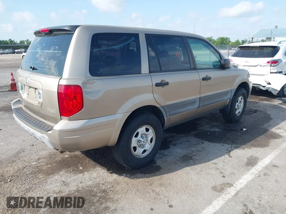2005 Honda Pilot LX z VIN 2HKYF18125H532381, wystawiony jako IAAI lot #42054852 z przebiegiem 236 410 mil mil oraz . Historia ofert i sprzedaży dostępna na DreamBid. Obrazek 4.