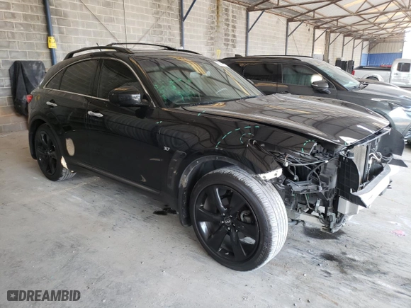 2017 Infiniti QX70 with VIN JN8CS1MWXHM412463, listed as a Copart auction lot 65067733 with 109,546 mi miles. Bid and sale history available at carsss.com. Image 4.