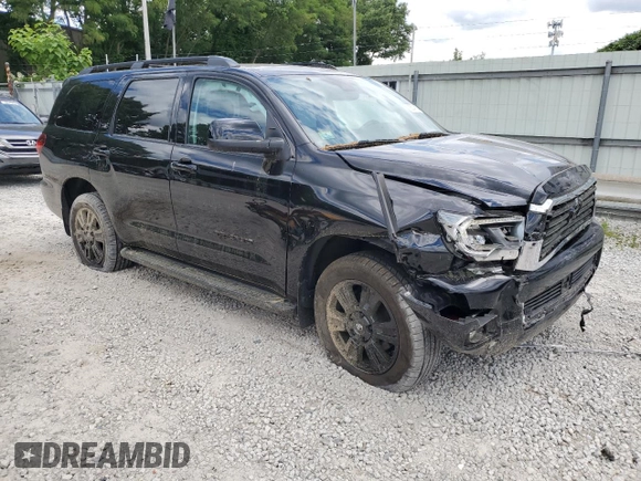2021 Toyota Sequoia TRD Sport with VIN 5TDCY5B14MS185097, listed as a Copart auction lot 56048814 with 47,553 mi miles and Salvage Title. Bid and sale history available at carsss.com. Image 4.