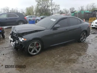 2017 Alfa Romeo Giulia with VIN ZARFAEDN4H7534492, listed as a Copart auction lot 52501325 with 65,453 mi miles and Salvage title. Bid and sale history available at DreamBid. Image 1.