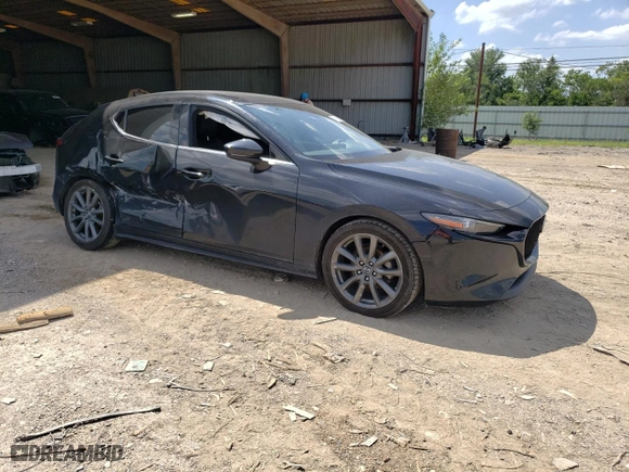 2019 Mazda Mazda3 Hatchback with VIN JM1BPALM2K1105290, listed as a Copart auction lot 55591103 with 48,388 mi miles. Bid and sale history available at carsss.com. Image 4.