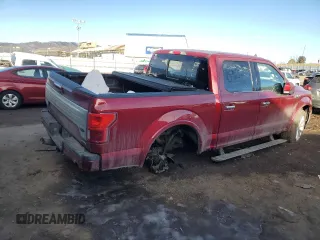2019 Ford F-150 Limited with VIN 1FTEW1EG9KFC86317, listed as a Copart auction lot 43278505 with 0 mi miles and Salvage Title. Bid and sale history available at carsss.com. Image 3.