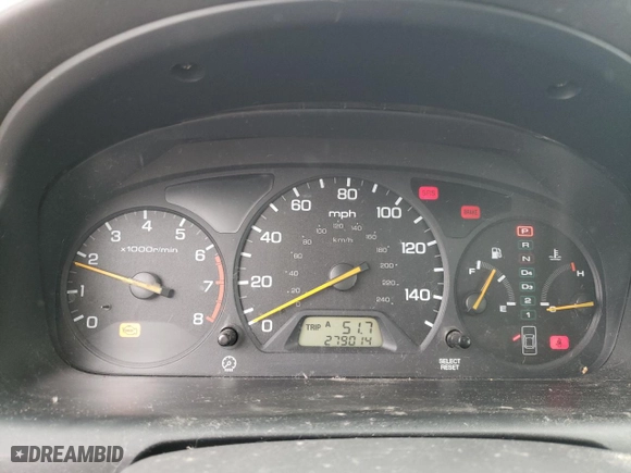 1999 Honda Accord Sdn EX with VIN 1HGCG1652XA008673, listed as a Copart auction lot 45033785 with 279,014 mi miles and Salvage Title. Bid and sale history available at carsss.com. Image 9.