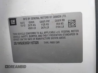 2013 Chevrolet Impala LT with VIN 2G1WG5E36D1197328, listed as a IAAI auction lot 42035898 with 159,476 mi miles and . Bid and sale history available at DreamBid. Image 9.