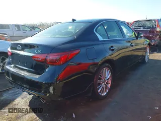 2023 Infiniti Q50 Luxe with VIN JN1EV7BR3PM542405, listed as a IAAI auction lot 41737342 with 12,353 mi miles and . Bid and sale history available at DreamBid. Image 4.