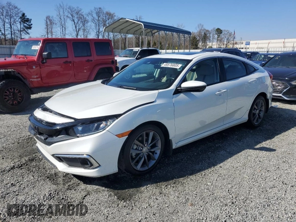 2019 Honda Civic Sedan EX with VIN 19XFC1F33KE011691, listed as a Copart auction lot 49576805 with 40,782 mi miles and Salvage Title. Bid and sale history available at carsss.com. Image 1.