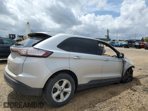 2015 Ford Edge SE with VIN 2FMTK3G91FBC33806, listed as a Copart auction lot 57439135 with Not provided miles and Salvage title. Bid and sale history available at DreamBid. Image 3.