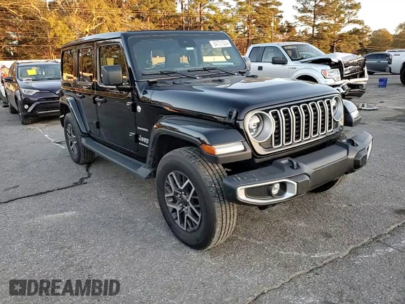 2024 Jeep Wrangler Sahara with VIN 1C4PJXENXRW118401, listed as a Copart auction lot 84731534 with 6,895 mi miles and Salvage Title. Bid and sale history available at DreamBid. Image 13.