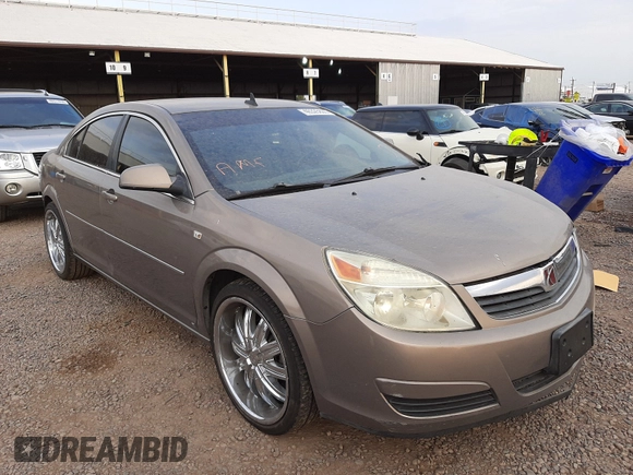 2008 Saturn Aura XE with VIN 1G8ZS57B38F251880, listed as a Copart auction lot 46325800 with 167,590 mi miles and Salvage Title. Bid and sale history available at carsss.com. Image 1.