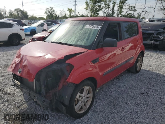 2011 Kia Soul + with VIN KNDJT2A24B7338499, listed as a Copart auction lot 51778055 with 128,187 mi miles and Salvage Title. Bid and sale history available at carsss.com. Image 1.