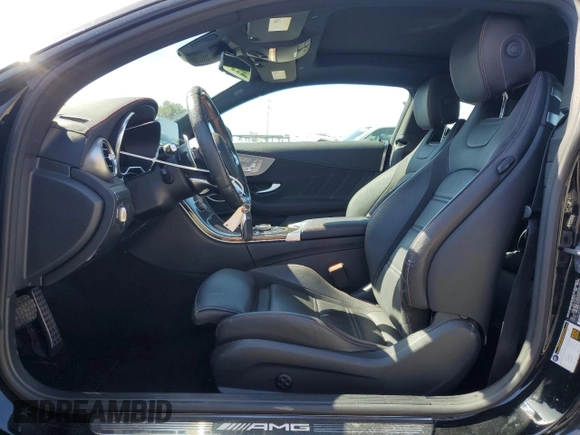 2023 Mercedes-Benz C 43 AMG with VIN W1KWJ6EB8PG119569, listed as a Copart auction lot 57043995 with 14,601 mi miles and Salvage title. Bid and sale history available at DreamBid. Image 7.