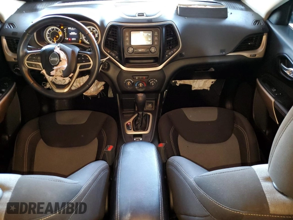 2017 Jeep Cherokee Altitude with VIN 1C4PJLAB3HW661754, listed as a Copart auction lot 64580105 with 62,427 mi miles and Salvage title. Bid and sale history available at DreamBid. Image 8.