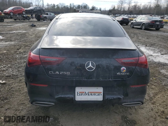 2024 Mercedes-Benz CLA 250 with VIN W1K5J4HB5RN454962, listed as a Copart auction lot 42414615 with 13,443 mi miles and Salvage title. Bid and sale history available at DreamBid. Image 6.