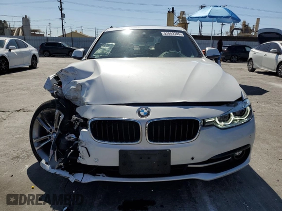 2017 BMW 3 Series 330i with VIN WBA8B9C39HK885321, listed as a Copart auction lot 52543705 with 18,349 mi miles and Salvage Title. Bid and sale history available at carsss.com. Image 5.