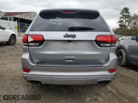 2018 Jeep Grand Cherokee High Altitude z VIN 1C4RJECG2JC472159, wystawiony jako Copart lot #42973575 z przebiegiem Nie podano mil oraz Szkoda całkowita • Salvage title. Historia ofert i sprzedaży dostępna na DreamBid. Obrazek 6.
