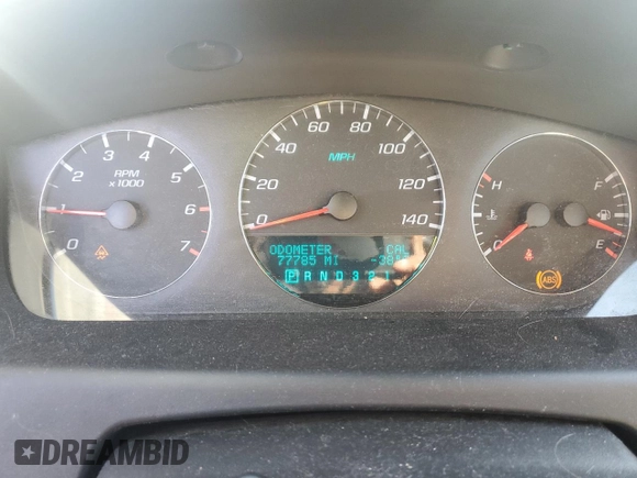 2007 Chevrolet Impala LT with VIN 2G1WC58R679357029, listed as a Copart auction lot 46003355 with 77,785 mi miles and Salvage Title. Bid and sale history available at DreamBid. Image 9.