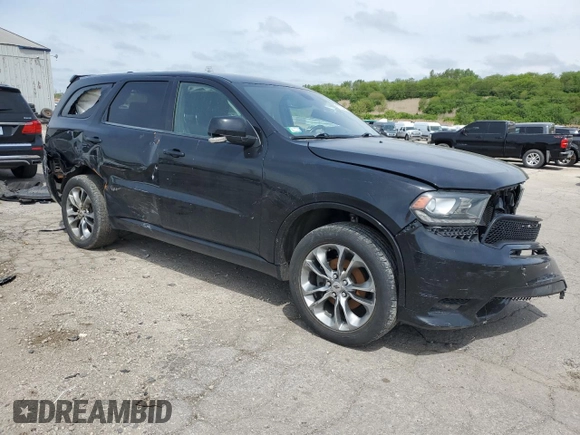 2019 Dodge Durango GT z VIN 1C4RDJDG8KC824225, wystawiony jako Copart lot #57294635 z przebiegiem 153 987 mil mil oraz Czysty tytuł • Clean title. Historia ofert i sprzedaży dostępna na DreamBid. Obrazek 4.