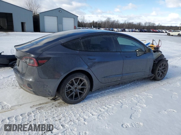 2023 Tesla Model 3 with VIN 5YJ3E1EA7PF496089, listed as a Copart auction lot 87101254 with 42,830 mi miles and Salvage Title. Bid and sale history available at DreamBid. Image 3.