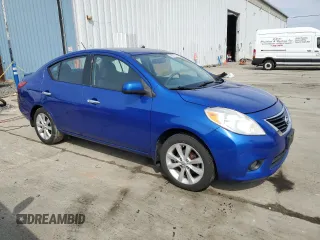 2014 Nissan Versa SV with VIN 3N1CN7AP7EL854158, listed as a Copart auction lot 48670005 with 0 mi miles and Salvage Title. Bid and sale history available at carsss.com. Image 4.
