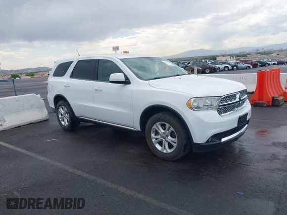 2013 Dodge Durango SXT with VIN 1C4RDJAG7DC659050, listed as a IAAI auction lot 42637236 with 162,458 mi miles and . Bid and sale history available at DreamBid. Image 1.