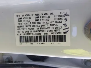 2015 Acura TLX V6 Tech with VIN 19UUB2F51FA000846, listed as a IAAI auction lot 41713165 with 1 mi miles. Bid and sale history available at carsss.com. Image 9.