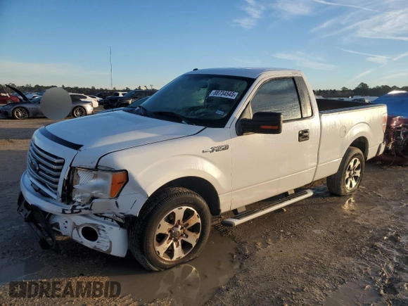 2012 Ford F-150 XL with VIN 1FTMF1CMXCFC55311, listed as a Copart auction lot 88734545 with 95,730 mi miles and Salvage Title. Bid and sale history available at carsss.com. Image 1.