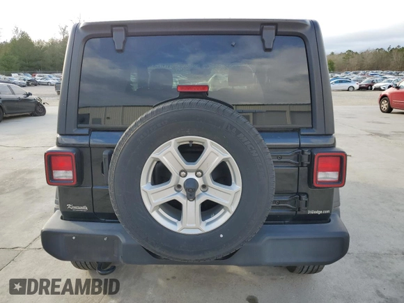 2021 Jeep Wrangler Sport S with VIN 1C4HJXAG8MW872384, listed as a Copart auction lot 87472574 with 49,684 mi miles and Salvage Title. Bid and sale history available at DreamBid. Image 6.