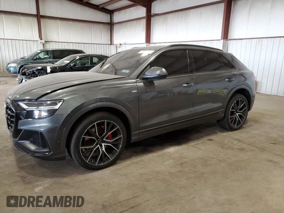 2019 Audi Q8 Premium Plus with VIN WA1EVAF19KD029726, listed as a Copart auction lot 78515944 with 0 mi miles and Salvage Title. Bid and sale history available at carsss.com. Image 1.