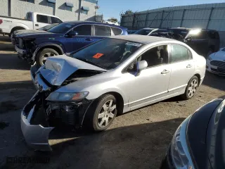 2010 Honda Civic Sdn LX with VIN 2HGFA1F57AH319863, listed as a Copart auction lot 46501615 with 0 mi miles and Salvage Title. Bid and sale history available at carsss.com. Image 1.