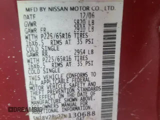 2007 Nissan Quest with VIN 5N1BV28U27N130688, listed as a Copart auction lot 42023765 with 219,621 mi miles and Salvage Title. Bid and sale history available at carsss.com. Image 14.