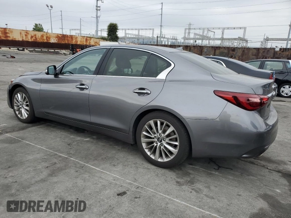 2021 Infiniti Q50 3.0t LUXE with VIN JN1EV7BP1MM702985, listed as a Copart auction lot 47668935 with 0 mi miles and Salvage Title. Bid and sale history available at carsss.com. Image 2.