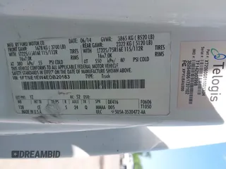 2014 Ford Econoline Cargo Commercial with VIN 1FTNE1EW4EDB20183, listed as a IAAI auction lot 42231075 with 260,818 mi miles and . Bid and sale history available at DreamBid. Image 9.