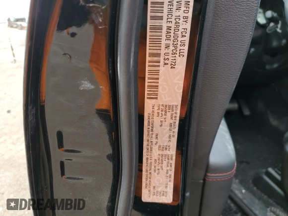 2023 Dodge Durango GT Plus with VIN 1C4RDJDG3PC611724, listed as a Copart auction lot 52910625 with Not provided miles and Salvage title. Bid and sale history available at DreamBid. Image 13.