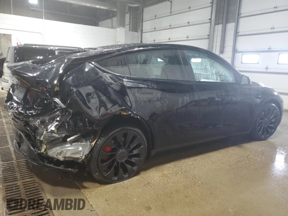 2022 Tesla Model Y Performance z VIN 7SAYGDEF7NF523532, wystawiony jako Copart lot #59949915 z przebiegiem 50 428 mil mil oraz Szkoda całkowita • Salvage title. Historia ofert i sprzedaży dostępna na DreamBid. Obrazek 3.