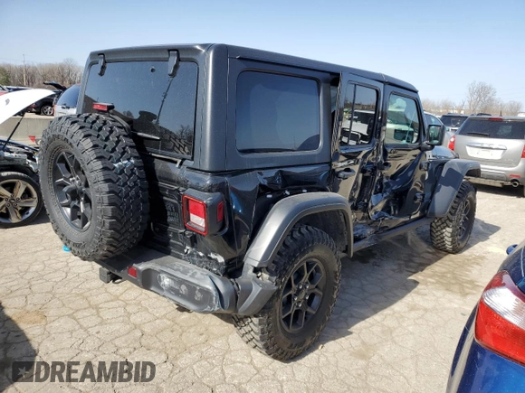 2024 Jeep Wrangler Willys с VIN 1C4RJXN66RW275795, выставлен на аукционе Copart как лот 48113615 с пробегом 8 997 миль миль и Списание • Salvage title. История ставок и продаж доступна на DreamBid. Изображение 3.
