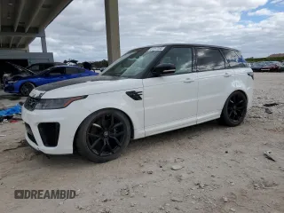 2019 Land Rover Range Rover Sport SVR with VIN SALWZ2SE9KA853698, listed as a Copart auction lot 81517734 with 36,967 mi miles and Salvage Title. Bid and sale history available at carsss.com. Image 1.