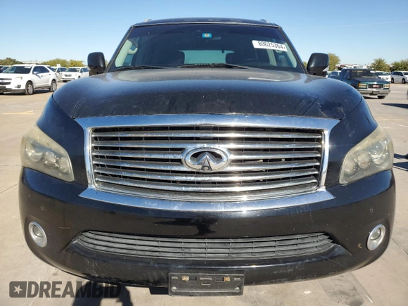2012 Infiniti QX56 7-passenger with VIN JN8AZ2NF8C9515240, listed as a Copart auction lot 80625364 with 106,945 mi miles and Clean Title. Bid and sale history available at carsss.com. Image 5.