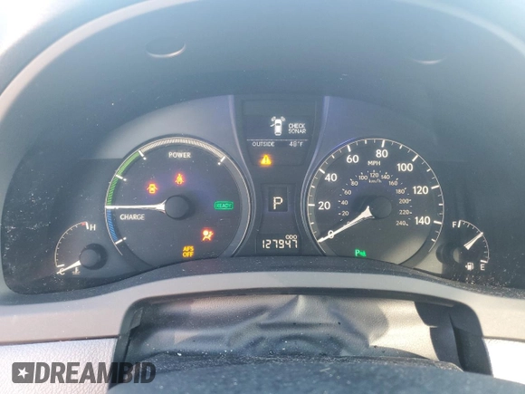 2012 Lexus RX 450h with VIN JTJBC1BA1C2427401, listed as a Copart auction lot 53795875 with 127,947 mi miles and Salvage Title. Bid and sale history available at DreamBid. Image 9.