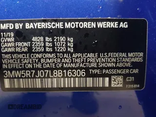 2020 BMW 3 Series 330i xDrive with VIN 3MW5R7J07L8B16306, listed as a IAAI auction lot 41608397 with 28,337 mi miles and . Bid and sale history available at DreamBid. Image 9.