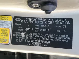 2008 Kia Rondo LX with VIN KNAFG526587163196, listed as a Copart auction lot 76804814 with 185,001 mi miles and Salvage Title. Bid and sale history available at carsss.com. Image 13.
