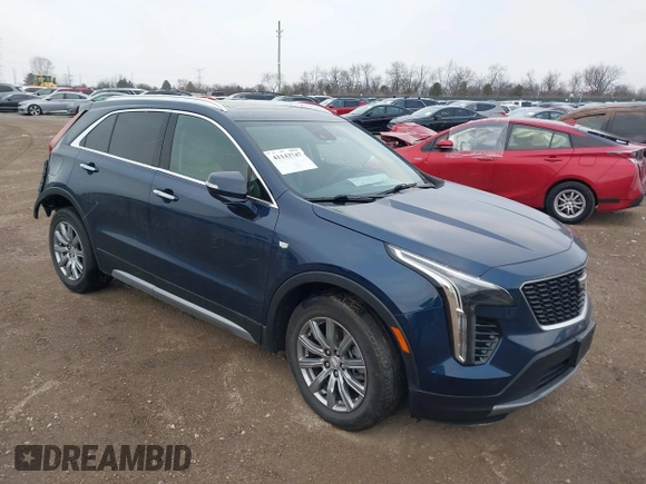 2021 Cadillac XT4 FWD Premium Luxury with VIN 1GYFZCR41MF041306, listed as a IAAI auction lot 41143747 with 53,116 mi miles. Bid and sale history available at carsss.com. Image 1.