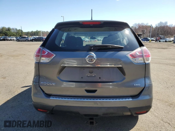 2015 Nissan Rogue S with VIN KNMAT2MV4FP523213, listed as a Copart auction lot 52674065 with 131,037 mi miles and Salvage Title. Bid and sale history available at DreamBid. Image 6.