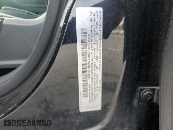 2011 Volkswagen Jetta SEL with VIN 3VWLZ7AJ3BM390981, listed as a Copart auction lot 78370234 with 178,114 mi miles and Salvage title. Bid and sale history available at DreamBid. Image 14.