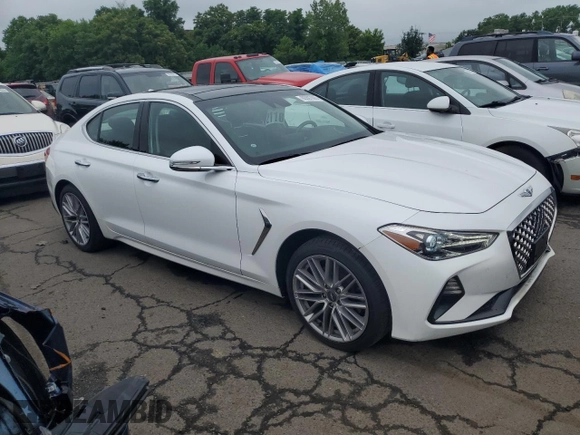2020 Genesis G70 2.0T with VIN KMTG34LA4LU053431, listed as a Copart auction lot 60697685 with 91,626 mi miles and Salvage title. Bid and sale history available at DreamBid. Image 4.