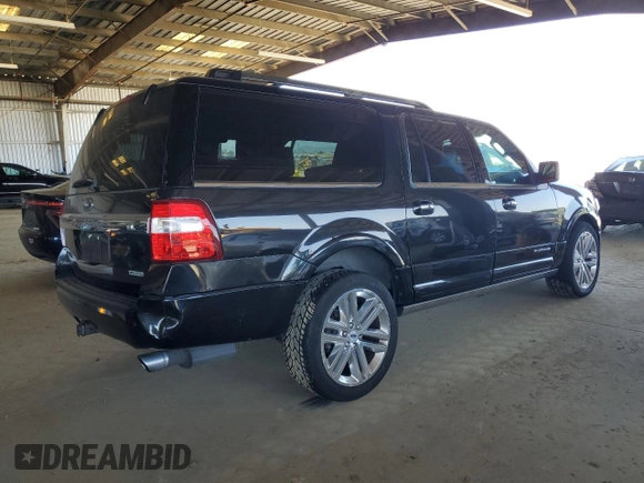 2015 Ford Expedition Max Platinum z VIN 1FMJK1MT7FEF36699, wystawiony jako Copart lot #60730365 z przebiegiem 69 029 mil mil oraz Szkoda całkowita • Salvage title. Historia ofert i sprzedaży dostępna na DreamBid. Obrazek 3.